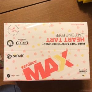Pruvit Keto Max in heart tart.
